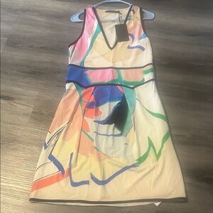 Roberto Cavalli Multicolor Abstract Mini Dress